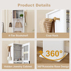 360° Rotating Makeup & Jewelry Cabinet