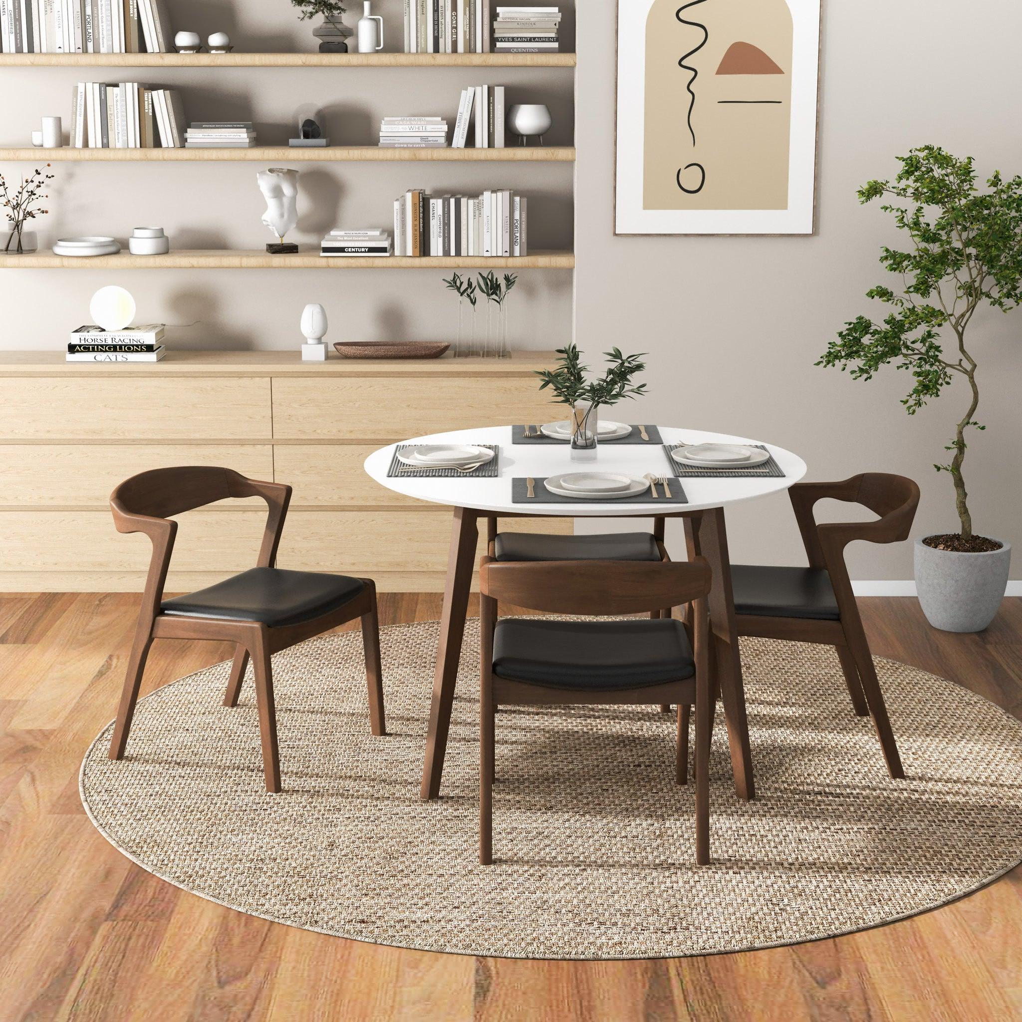 Alina Contemporary Dining Table with Smooth Finish