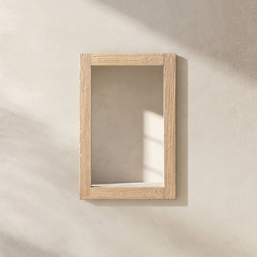 Langford 47" Solid Reclaimed Elm Wall Mirror, Heritage Light
