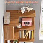 64.96" Tall 6 Tier Corner Bookshelf