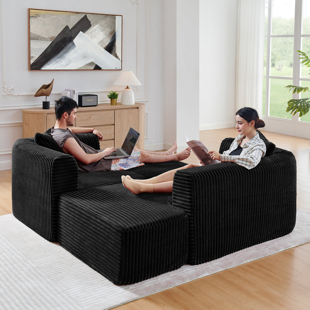114" Cloud Sectional Couch with L-Shape Chaise