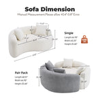 LY-042 S-Curved Chenille Sectional Sofa