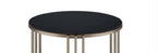 Abisha Sintered Stone Top & Champagne Finish End Table