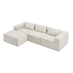 107" Compressed Sectional Sofas (Beige)