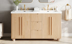 59.1" Double Sink Bathroom Vanity with Resin Sinks