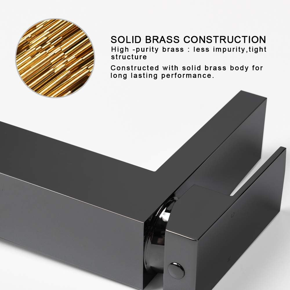 Single Handle Bathroom Faucet, Matte Black