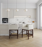 Kingsley Wood Upholstered Counter Stool