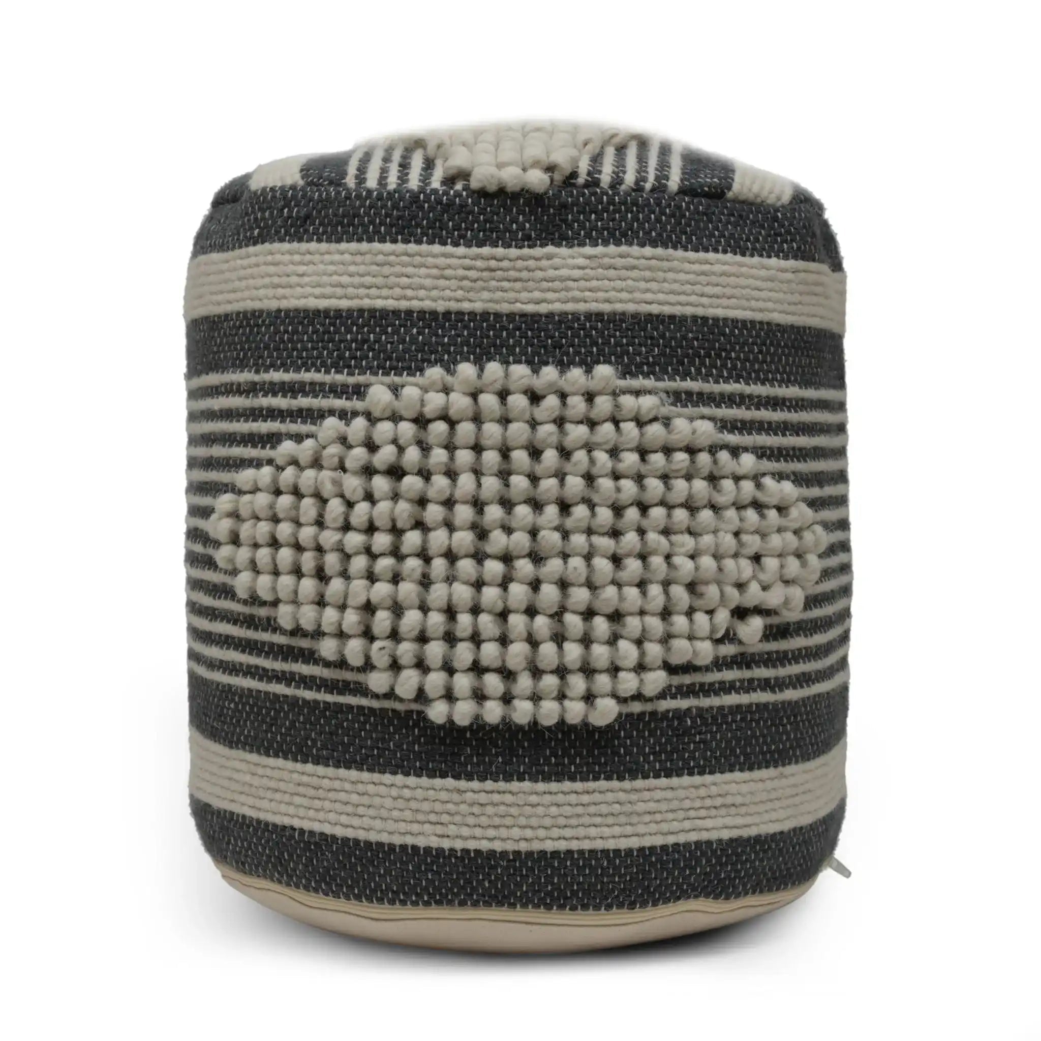 Diamond Handcrafted Cylindrical Pouf