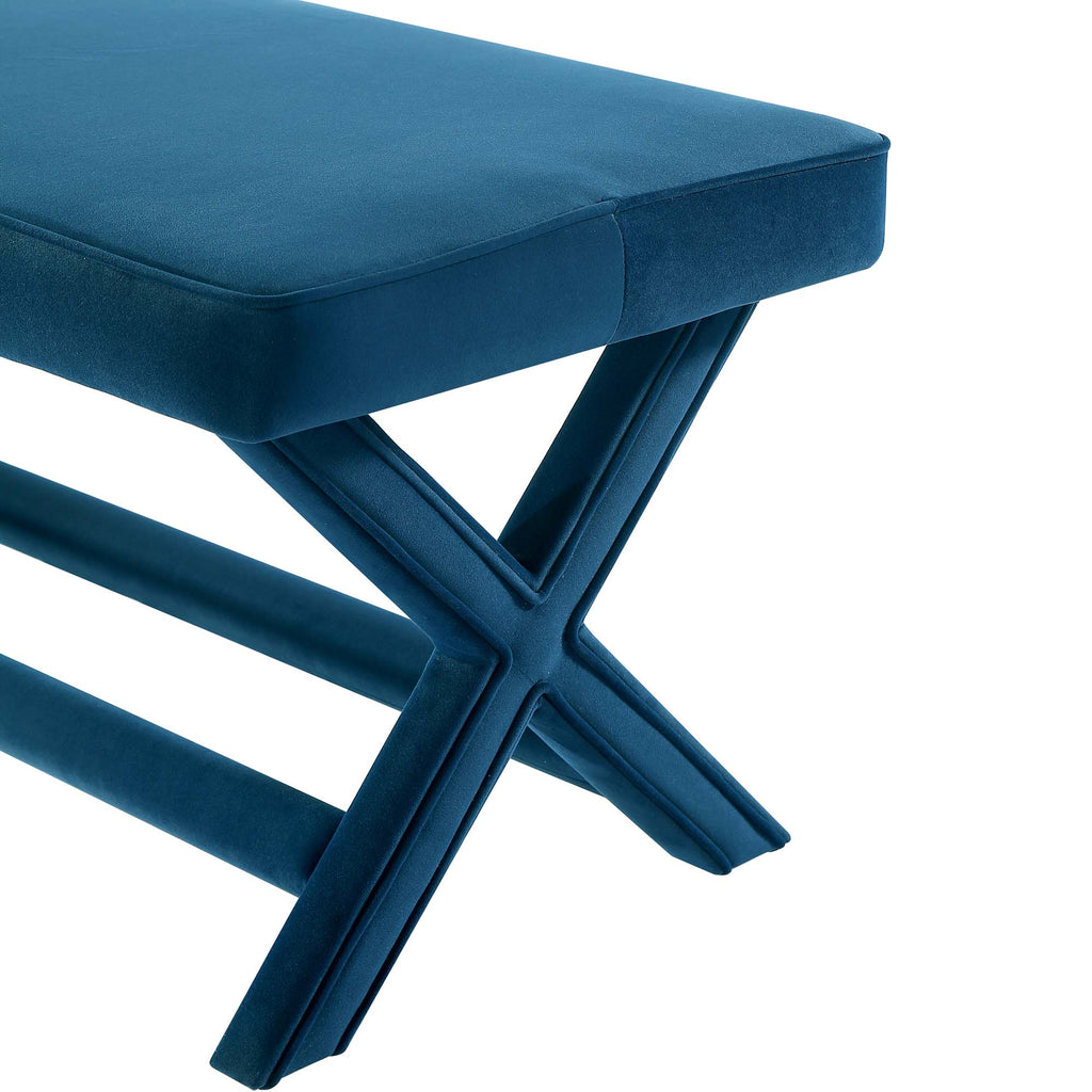 Abigail Upholstered Velvet Accent Bench