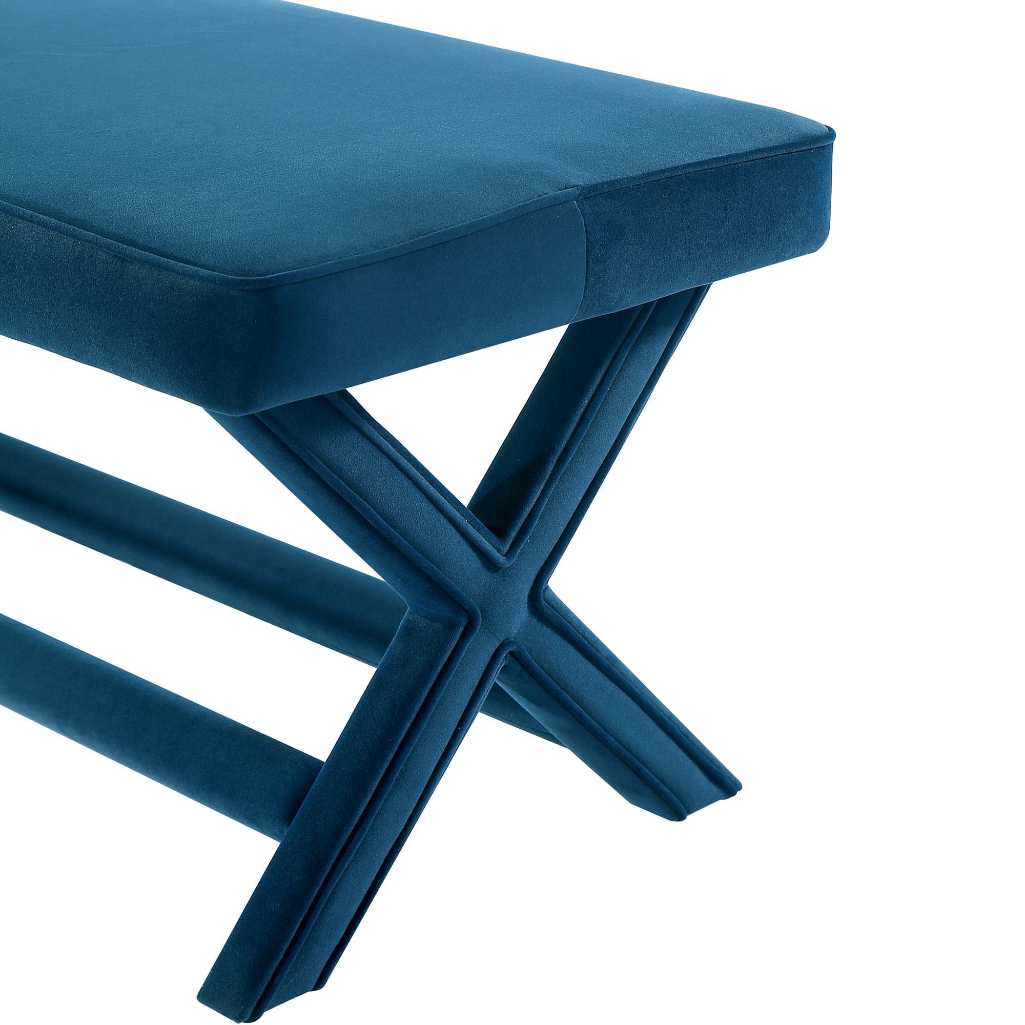 Abigail Upholstered Velvet Accent Bench