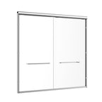 56"-60" W x 57" H Aluminum Frame Double Sliding Shower Door