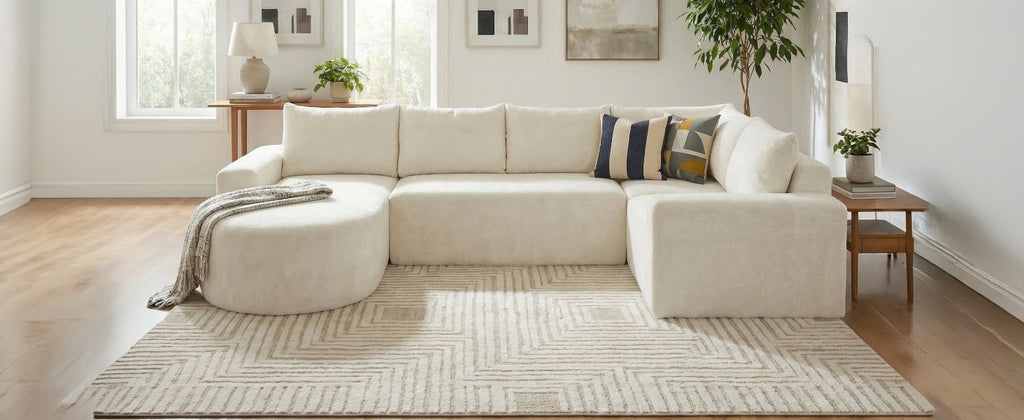 140.5" Oversized Modular Cloud Sectional Sofa