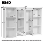 3-in-1 Bathroom Mirror Cabinet - 41-inch Wall Mounted