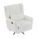 Power Recliner Chair Swivel, Boucle Upholstered