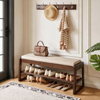 Wood Shoe Storage Bench