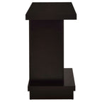 Fiona Cappuccino Engineered Wood Pedestal Console Table