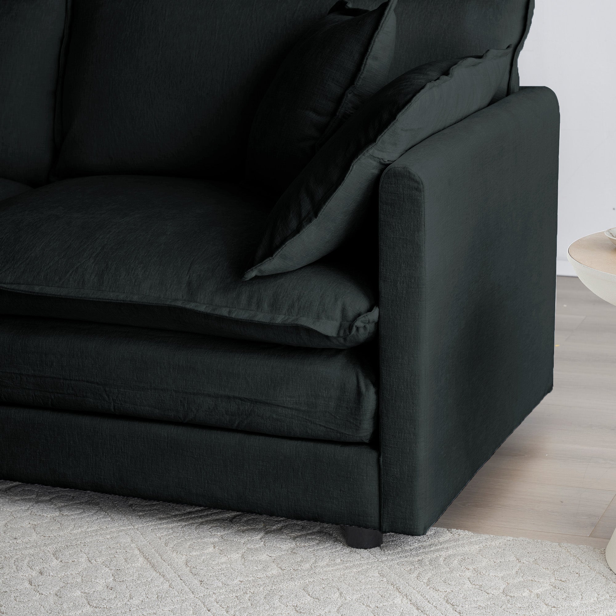 Chenille Fabric Ottomans Footrest
