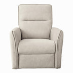 New Design Asheville Cream Suede Recliner Chair