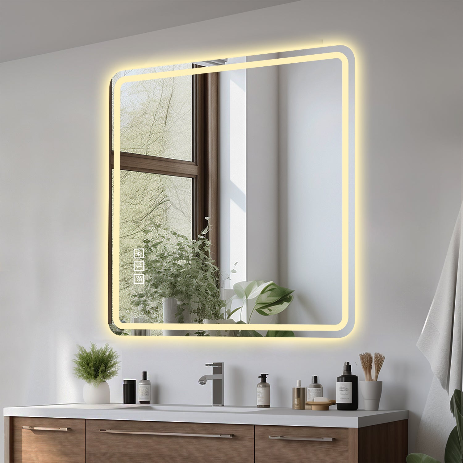 36" x 36" LED Bathroom Mirror