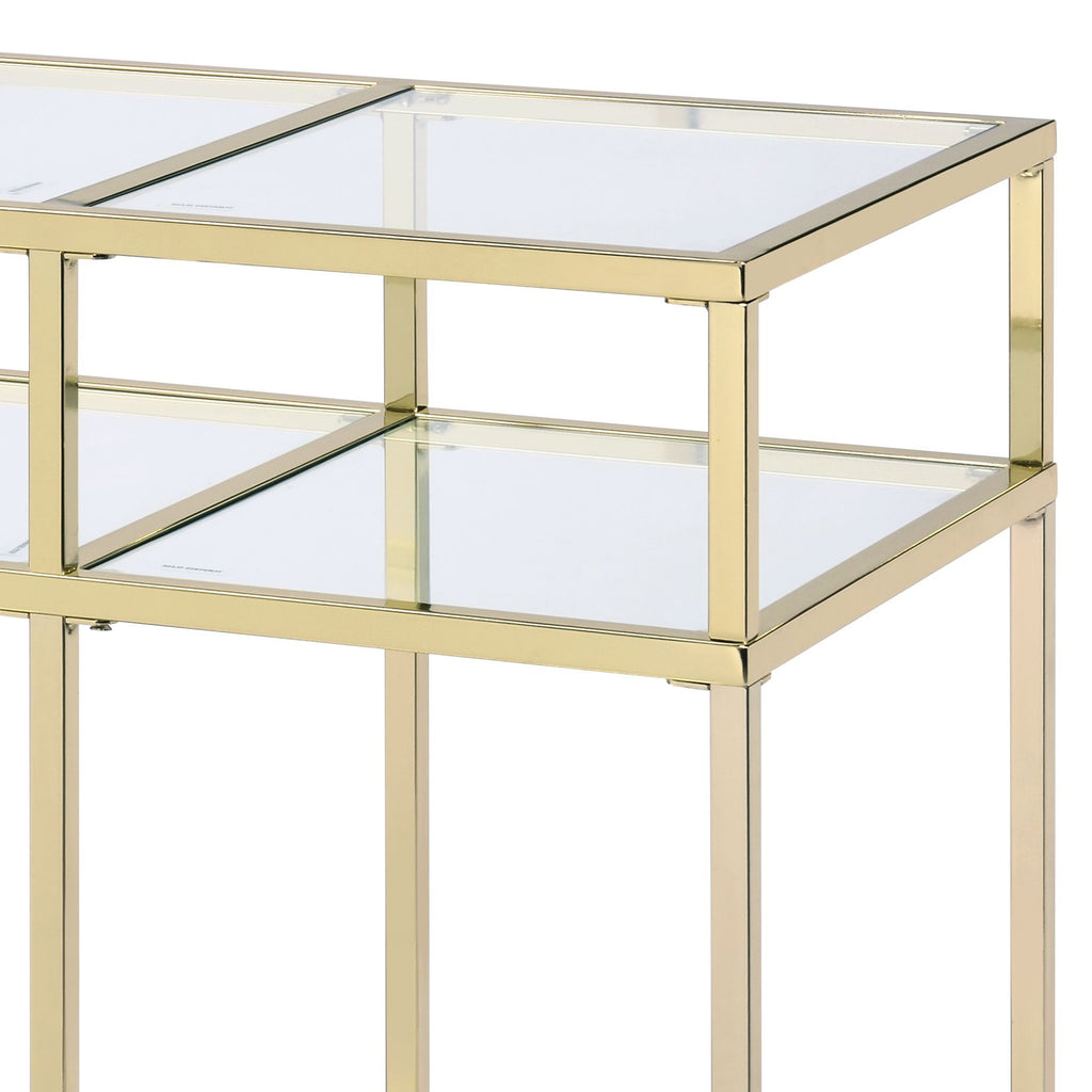 Uchenna Clear Glass & Metal Table