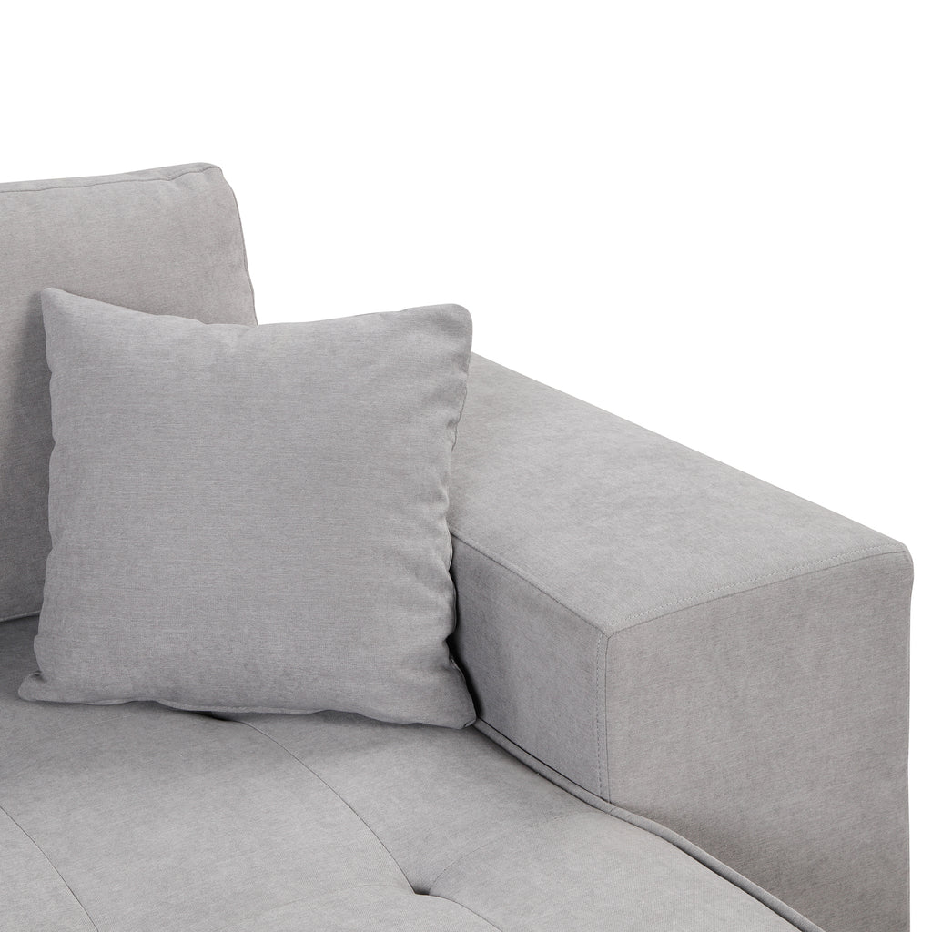 104.5" Pull Out Sleeper Sofa Reversible L-Shape Sectional Couch