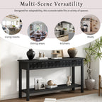 U_Style 58.3'' Fir Veneer Entryway Table