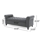 Hayes Armed Storage Bench