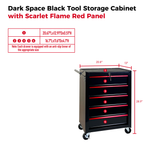 Rolling Metal Tool Chest with 5 Drawers