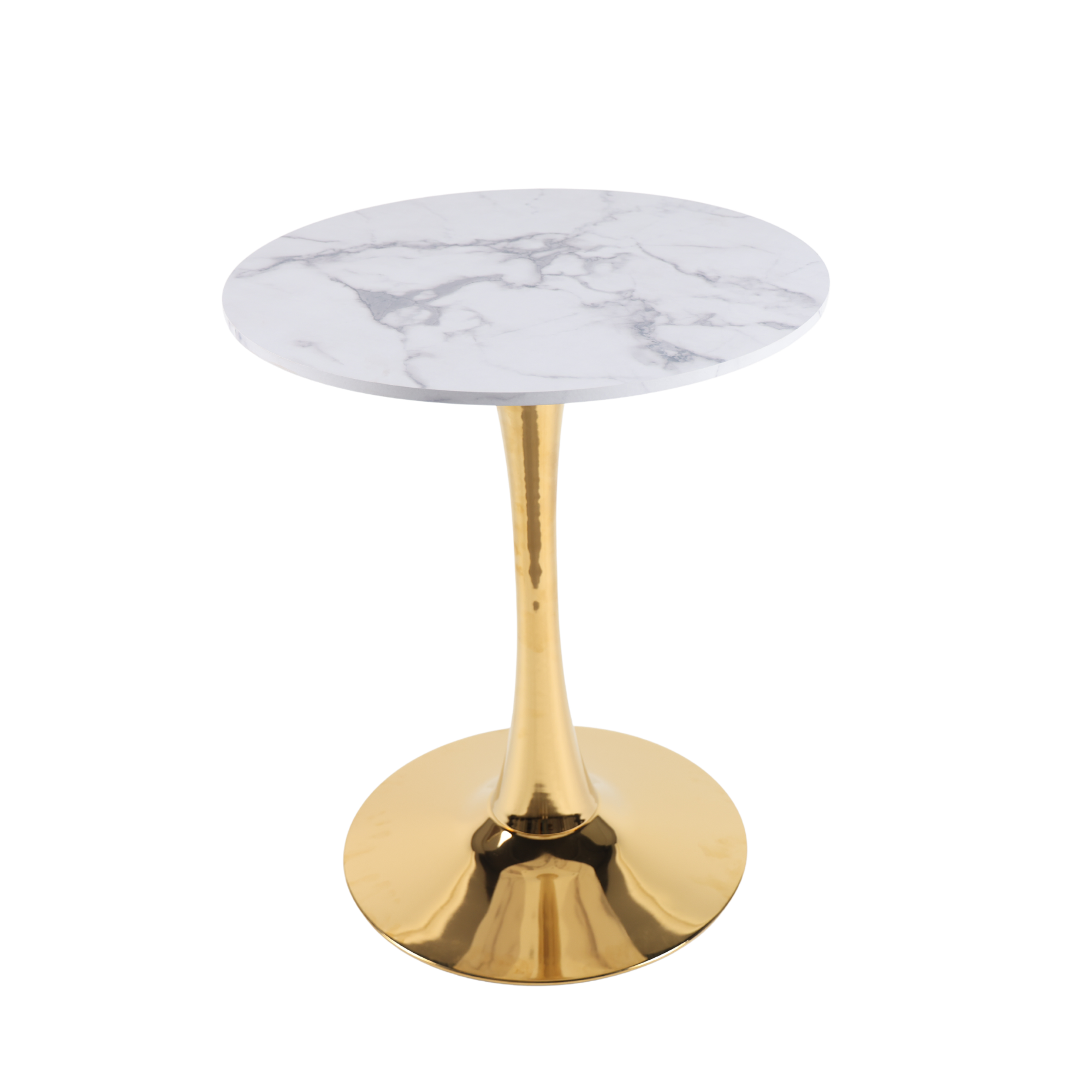 Mid-Century Tulip Dining Table With White Marble Top