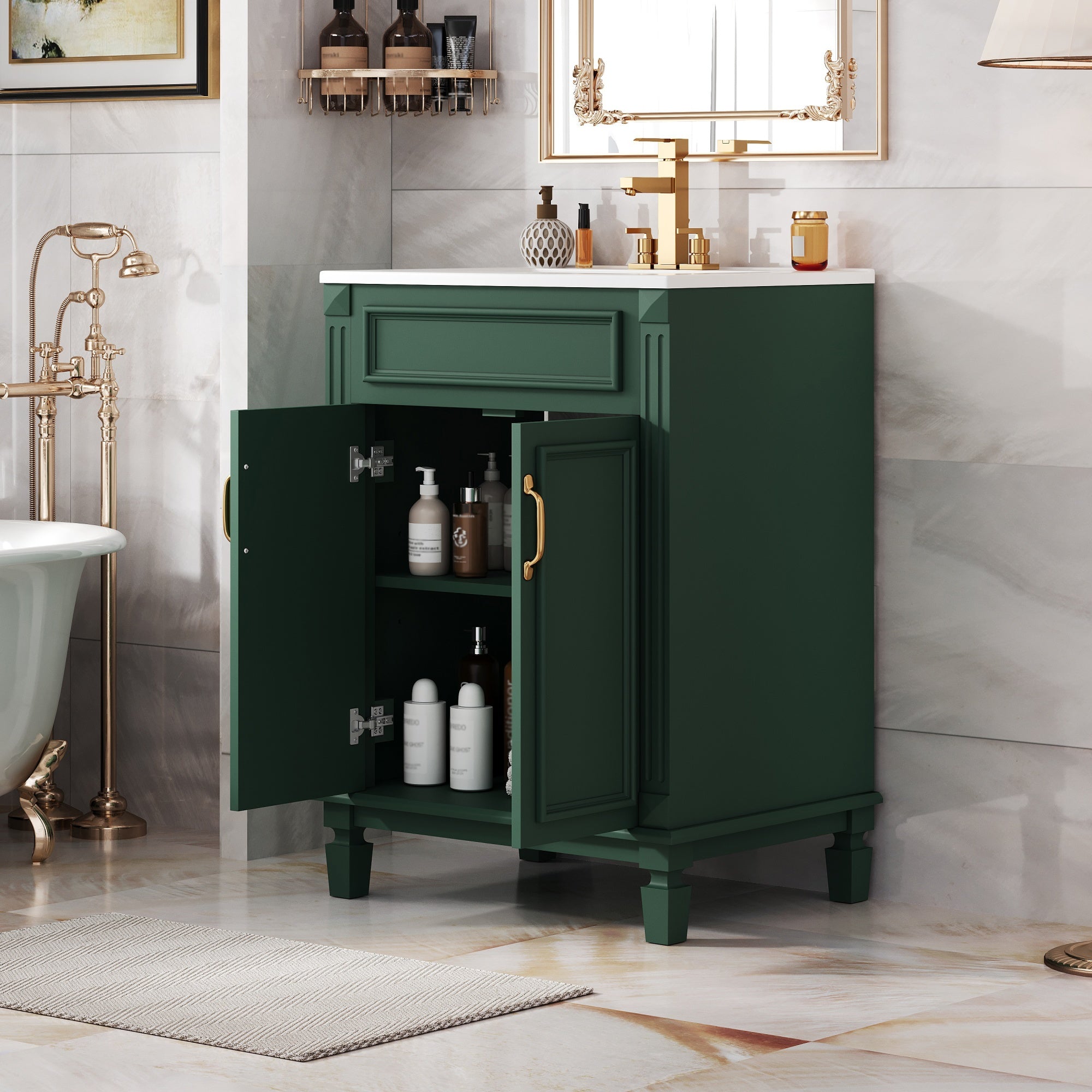 24'' Bathroom Vanity with Top Sink