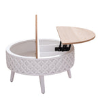 Round Coffee Table with Storage – 31.5" Lift-Top Accent Table