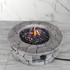 9" H x 28" W Fiber Reinforced Concrete Outdoor Fire Pit