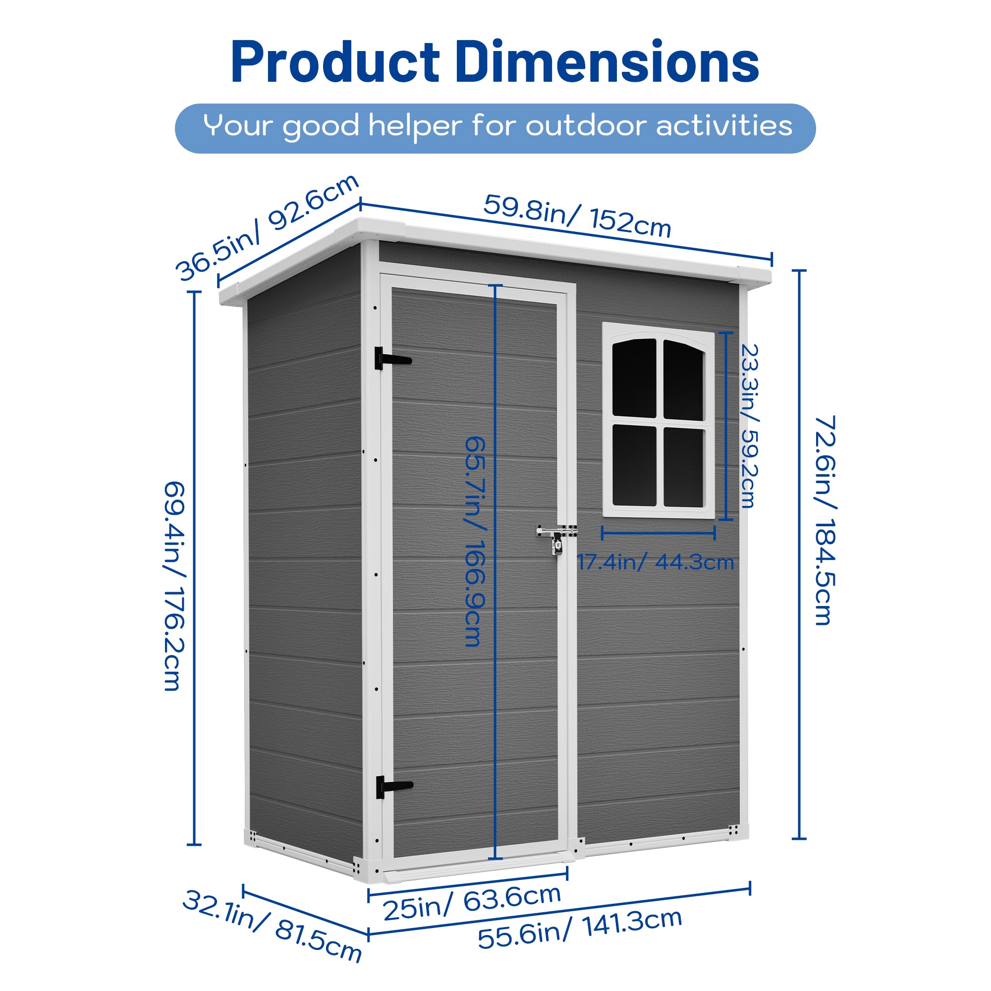 5x3ft Premium Shed