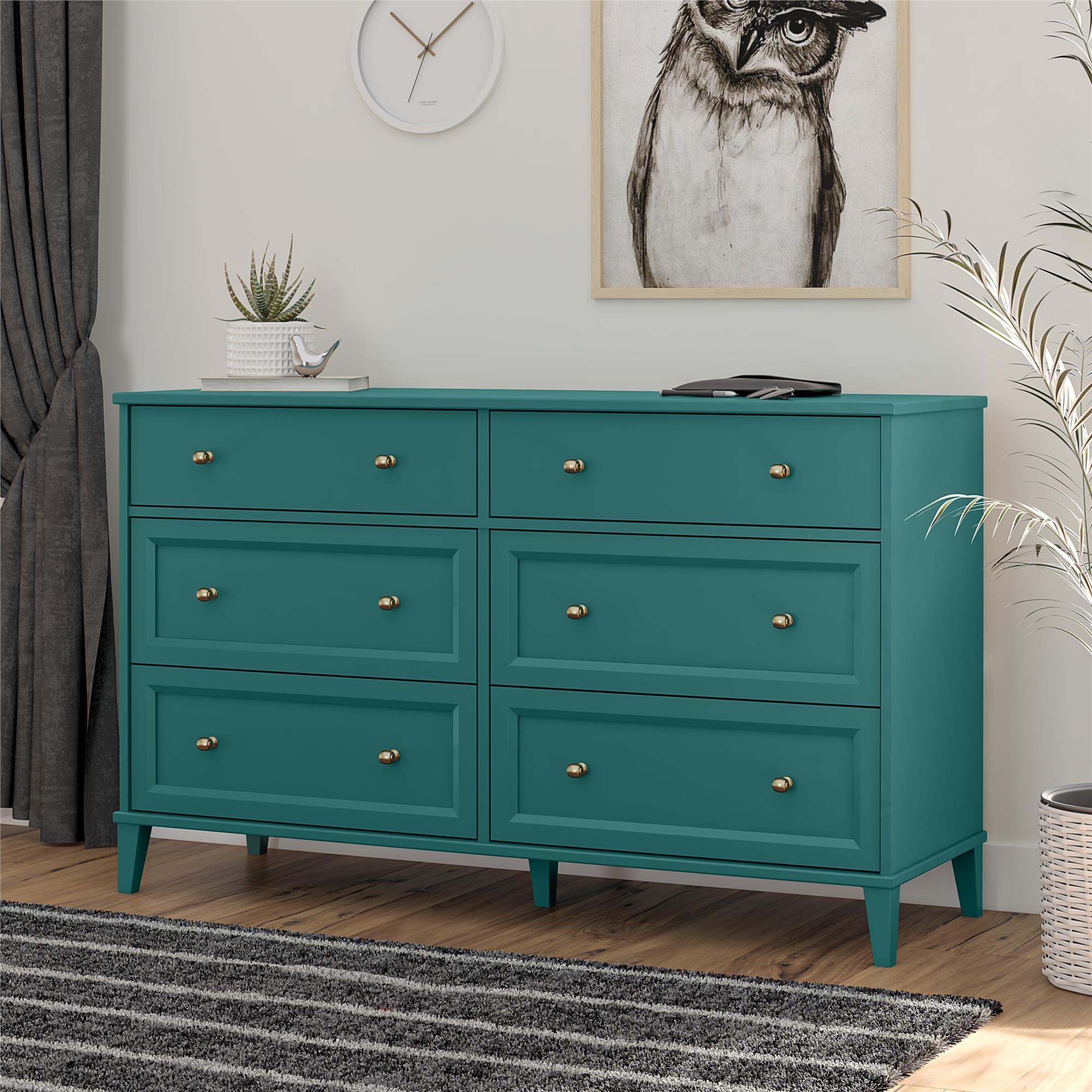 Monticello 6 Drawer Dresser - Green
