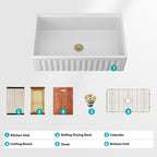 33 Inch White Farmhouse Kitchen Sink