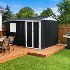 9x6 FT Metal Garden Shed for Patio and Backyard Storage