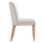 Light Luxury Rivet Upholstered Dining Chair (Set of 2)