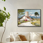 Framed Rustic Farmhouse Canvas Wall Art