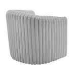 Alexa Ultra Plush Wide Cord-like Swivel Barrel Chair