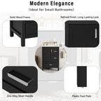 Modern 24-Inch Bathroom Vanity with Ceramic Sink