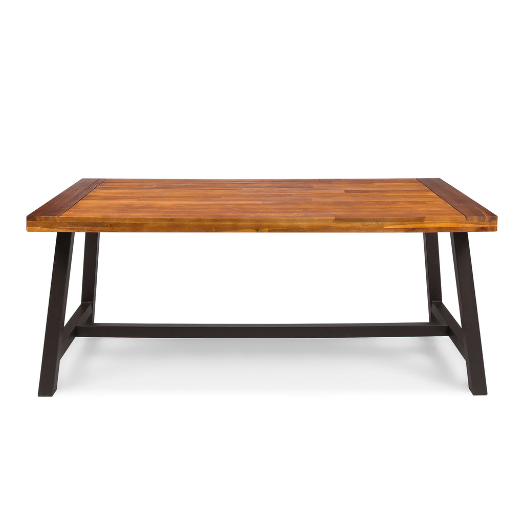 Carlie Outdoor Sandblast Finished Dining Table