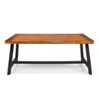 Carlie Outdoor Sandblast Finished Dining Table