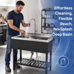 Freestanding Stainless Steel Utility Sink