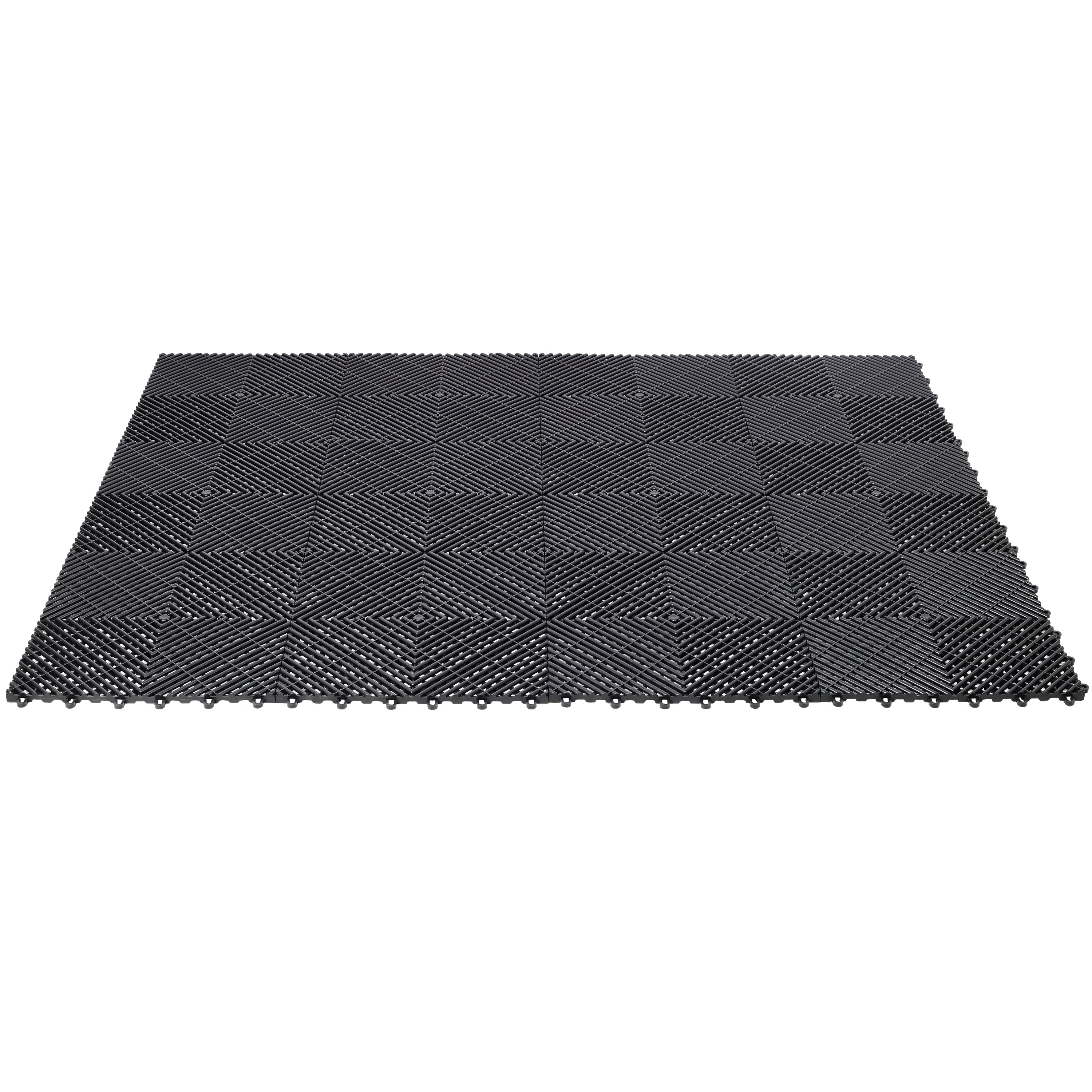 25pcs Plastic Garage Floor Mats - 15.6"x15.6"