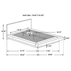Tokyo Cappuccino Wood Eastern King LED Panel Bed