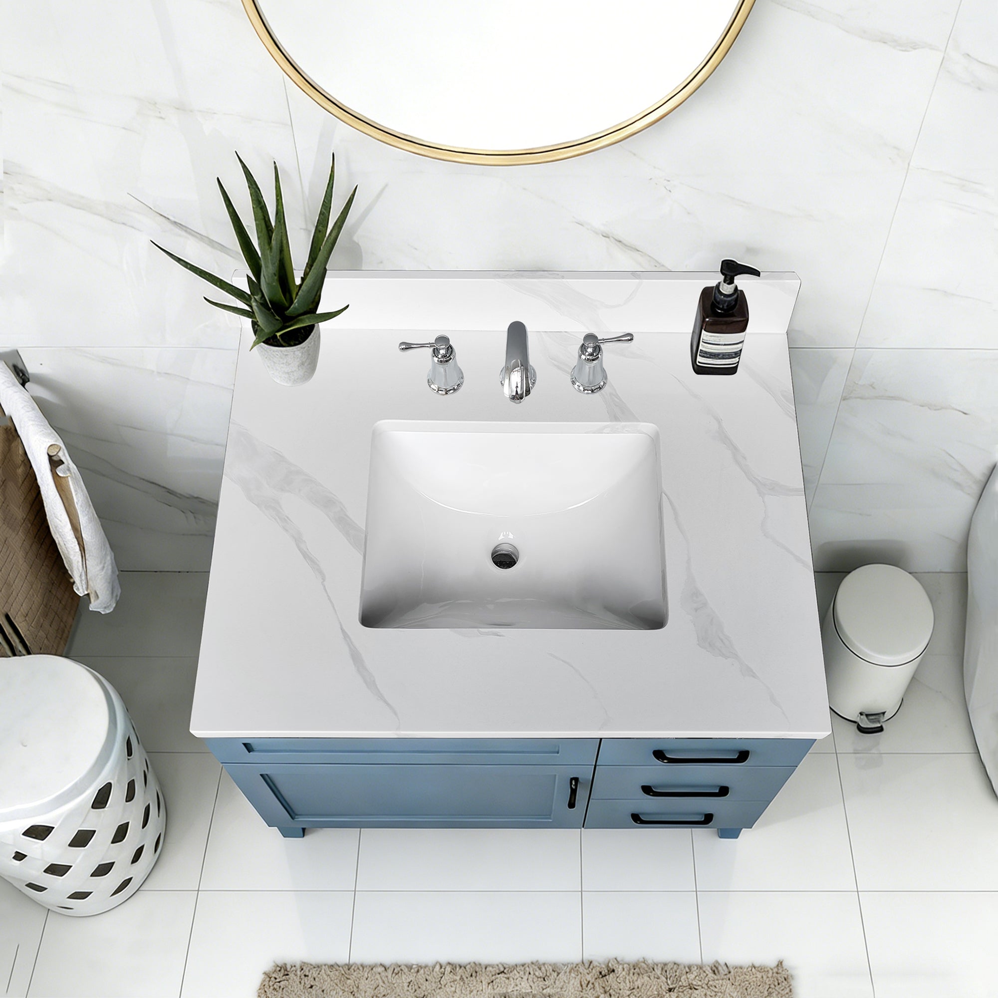 31-Inch Quartz Bathroom Vanity Top