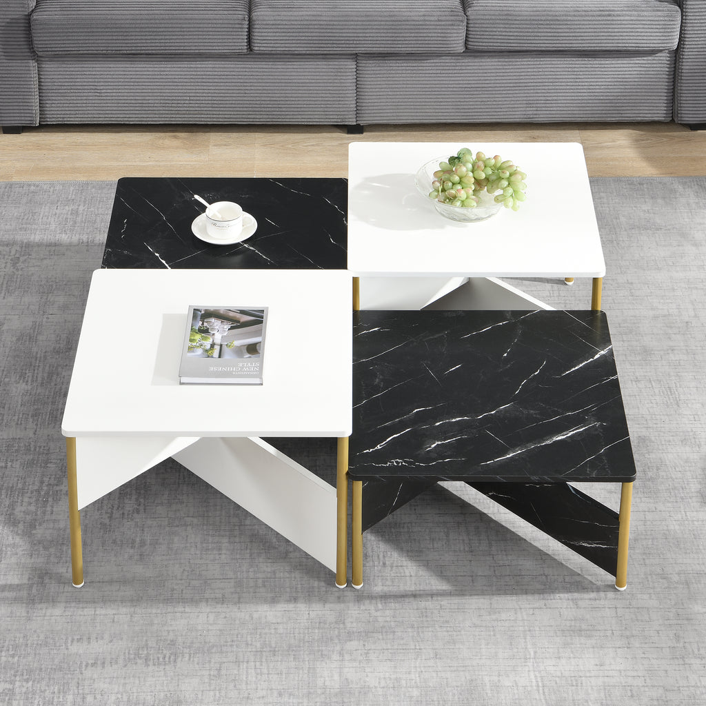 Modern Nesting Coffee Tables Set of 4 - Mid Century Modern Design