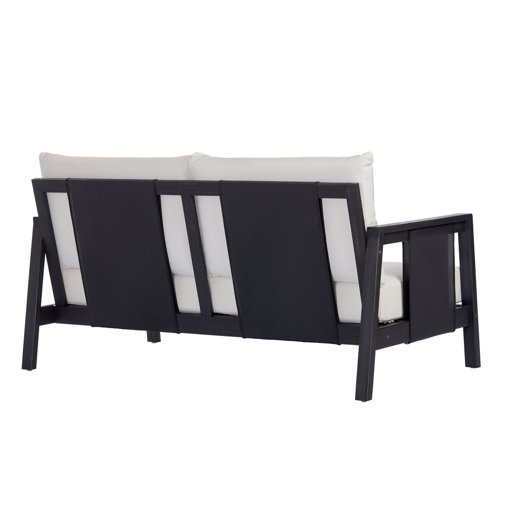 2 Piece Sofa Set with Cushions Outdoor Loveseat & Coffee Table Set