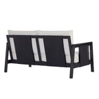 2 Piece Sofa Set with Cushions Outdoor Loveseat & Coffee Table Set