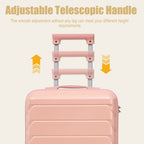 20 Inch ABS Hard Shell Travel Checked Luggage - Pink